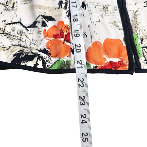 Maggy London | Women | Sketch Art Floral Lightweight Zip Up Jacket | Size 4 - Picture 7 of 9